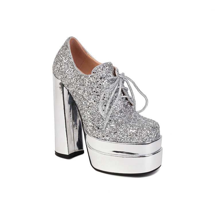 Women's Fashion High Heel Pumps with Square Toe and Chunky Heel - Style c.html - Image 4