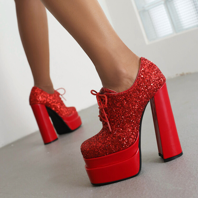 Women's Fashion High Heel Pumps with Square Toe and Chunky Heel - Style c.html - Image 5