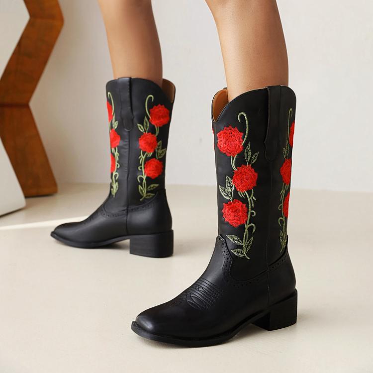 Women's High Shaft Knight Boots with Chunky Heel and Platform