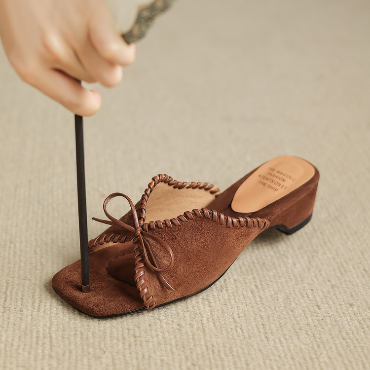 Women's One-Strap Slides with Wedge Heel and TPR Sole