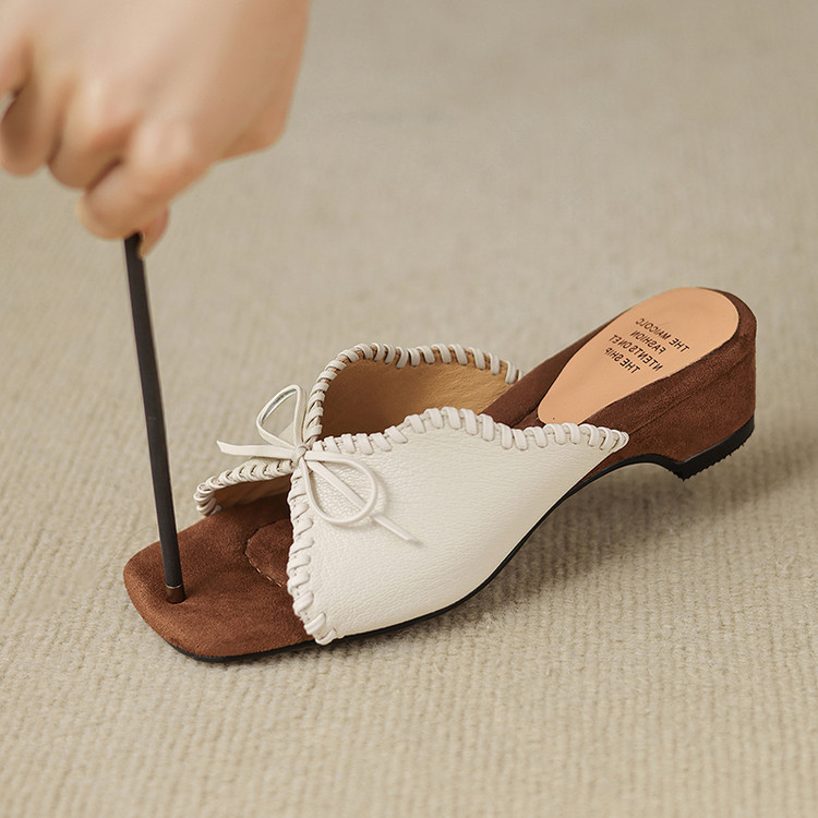 Women's One-Strap Slides with Wedge Heel and TPR Sole - Image 2