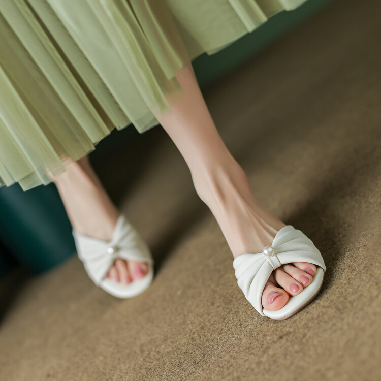 Women's Peep Toe Chunky Mid Heel Sandals - Style e.html - Image 3
